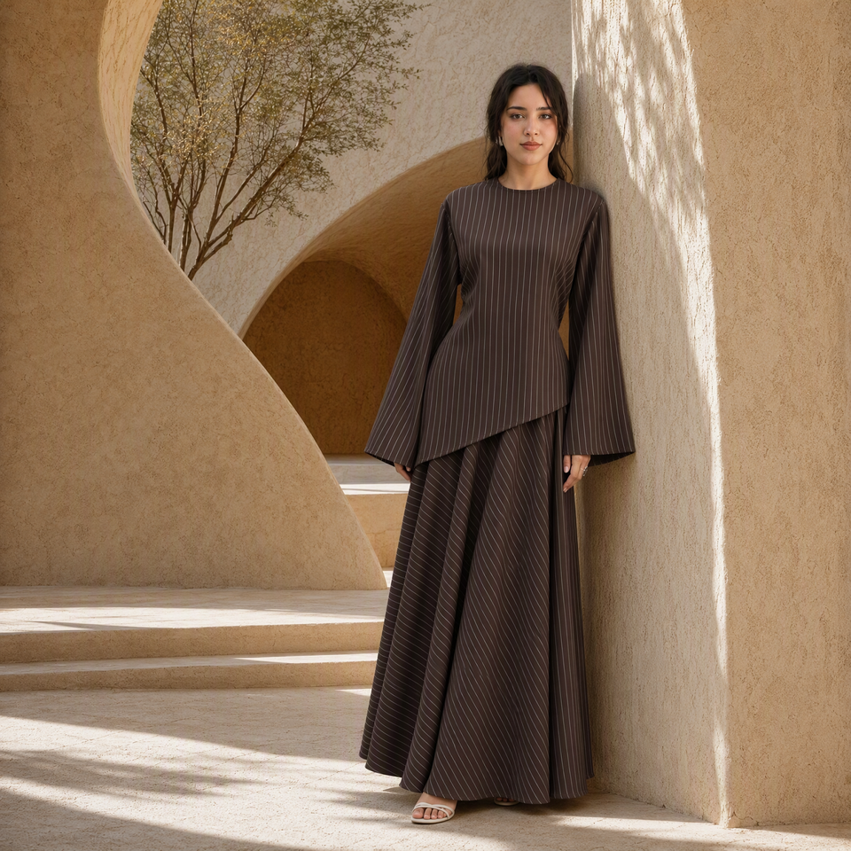 Mexizo New Islamic Clothing Muslim Women Stripe Pattern Women Skirt Co ...