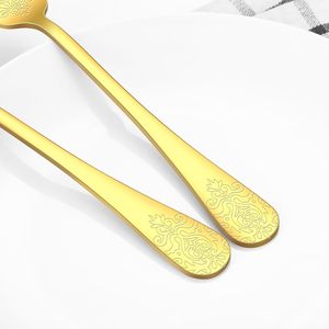 Ensembles de couverts de haute qualité avec motif gravé, en acier inoxydable, pour mariage - Product Image 6