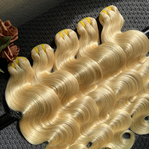 Наборы волос 613 Body Wave, натуральные человеческие волосы, светлые, необработанные, камбоджийские, с сохраненной кутикулой, свободная волна, натуральные волосы Virgin Hair от поставщика - Product Image 3