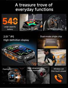 2025 HT36 GPS Outdoor Smart Watch LED Flashlight Altitude Air Pressure Compass Multi-Sports Mode 540mAh 3ATM AI Voice Assistant - Product Image 2