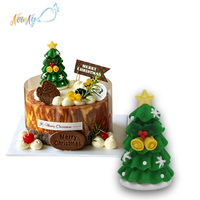 Hiasan Kue Pohon Natal 3D Halal, Aman untuk Makanan, Tidak Beracun, Grosir, Custom, untuk Perlengkapan Dekorasi Kue Bertema Natal