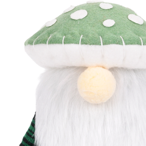 ตุ๊กตาโนมป่าตัวเล็กสวมหมวกเห็ดสีเขียว ไม่มีหน้า ตุ๊กตาคาบูเตอร์ตั้งโชว์ สำหรับตกแต่งสวนฤดูใบไม้ผลิและชั้นวางของ - Product Image 3