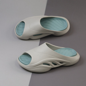 Sandales à bout ouvert en EVA gris clair avec semelle intérieure menthe, antidérapantes, décontractées d'été, pour homme, pour l'extérieur - Product Image 1