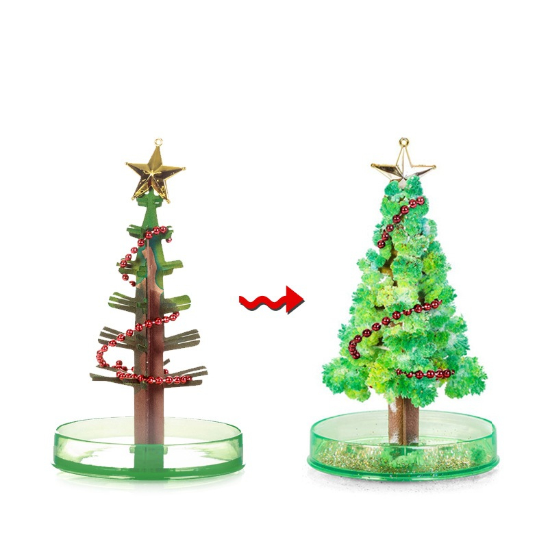 Growing Christmas Magic Tree Funny DIY Magic Growing Tree DIY Xmas Ornaments Kids Watering Growing Tree for Xmas