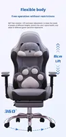 Chaise de bureau ergonomique pivotante réglable en hauteur Sloth Brothers modèle 835A en cuir PU, moderne, pour la maison, le bureau, les jeux, le streaming en direct et l'e-sport