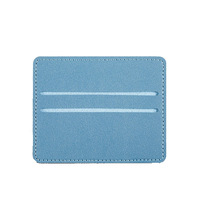 Dompet Kartu Nama & Tempat ID Kulit Sintetis - Dompet SIM Ringkas dengan Logo Embos Kustom