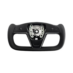Volant en fibre de carbone pour <span class=keywords><strong>Tesla</strong></span> <span class=keywords><strong>Model</strong></span> S <span class=keywords><strong>Model</strong></span> <span class=keywords><strong>X</strong></span> Volant de style Yoke 2021 <span class=keywords><strong>2022</strong></span> 2023 - Product Image 2