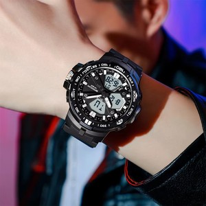 Reloj de Cuarzo Deportivo de Lujo SANDA 3333 para Hombre con Manecillas Luminosas, Alarma, Cronógrafo, Pantalla LED y Resistencia al Agua de 5 BAR - Product Image 5