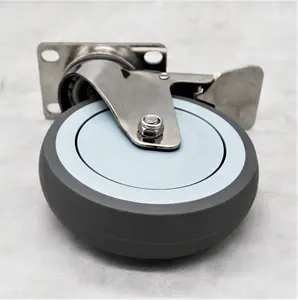 Caster Wheels With Brake SS 5 Inch 125 Mm 304 Stainless Steel Caster Wheels With Or Without Brake