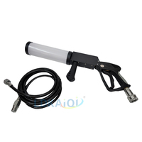 Pistolet à CO2 avec lumières LED RVB, portée de pulvérisation de 8 à 10 m, fonctionnement manuel alimenté par batterie, canon pour événements scéniques, tuyau de 3 m