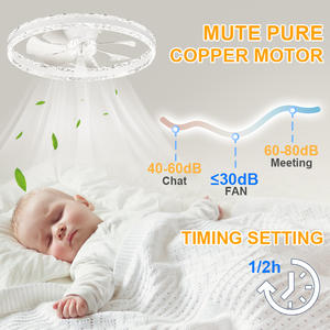 Ventilador de Techo Silencioso para Dormitorio, 7 Aspas, 3 Modos de Temperatura de Color, Montaje Empotrado, Regulable, con Aplicación Inteligente y Control Remoto - Product Image 5