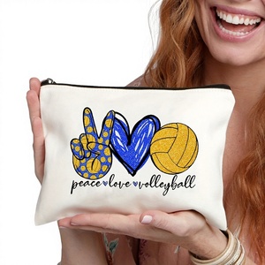Bolsa de maquillaje personalizada con diseño de lona con cremallera y patrón de Dios, todo es posible, bolsa de almacenamiento de viaje, bolsa de cosméticos para despedida de soltera - Product Image 1