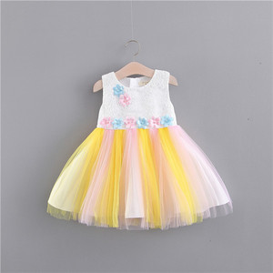 Robes de soirée pour filles, style princesse, motifs floraux, crochet, pour bébés, pour fêtes d'anniversaire, boutique d'été - Product Image 2