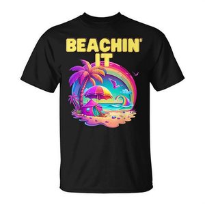 T-shirt retrò anni '80 Rainbow Beach Trendy - Promozionale - Product Image 2