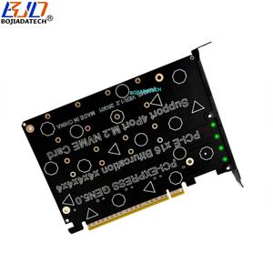 PCI-E 5,0 16X до 4 портов <span class=keywords><strong>M</strong></span>.2 <span class=keywords><strong>M</strong></span>-ключ 2280 NVME SSD преобразователь адаптер расширения карты 512 Гбит/с MB Поддержка PCIe X4x4x4x4 x 4x4 - Product Image 3
