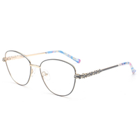 Cat Eye Design Lunettes verre optique cadre métal Lunettes montures de lunettes optique Femmes