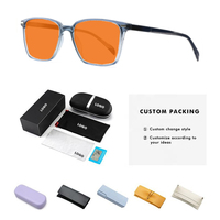 Gafas para Dormir Biohacking con Lentes Rojas/Ámbar |   Soporte para el Ritmo Circadiano y la Melatonina |   Monturas de Bioacetato con Logotipo Personalizado