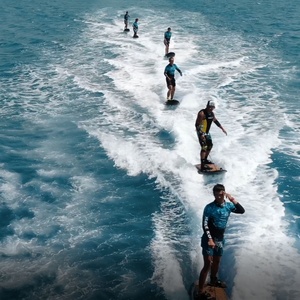 Thế giới thương hiệu nước thể thao thiết bị sợi carbon wakeboard từ xa không dây điện ván lướt sóng Powered Board - Product Image 4