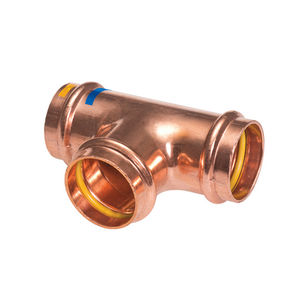 Conector en T de Cobre, Igual FFF, para Presionar Agua y Gas, Diámetro 12mm, 38mm de Ancho, 73mm de Largo - Product Image 1