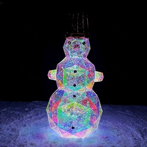 Artificial Led mágico colorido muñeco de nieve modelo luces decorativas para regalo de Navidad decoración artesanal - Product Image 2