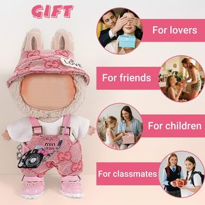 Ariker Handcrafted 4-Piece 30cm/12 Inch pour Labubu Doll Clothes Set Cute Pink Outfits Accessories Top No Doll Included - Product Image 6