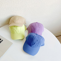 Casquette de baseball pour enfants de couleur unie en coton de haute qualité en gros chapeau de protection solaire de couleur bonbon mince d'été polyvalent