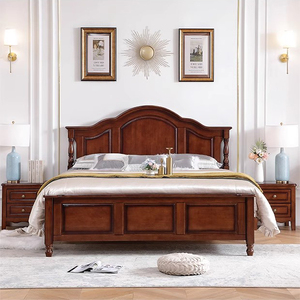 Ensemble de Chambre Traditionnel en <span class=keywords><strong>Bois</strong></span> d'Acajou pour Hôtels, <span class=keywords><strong>Lit</strong></span> en <span class=keywords><strong>Bois</strong></span> <span class=keywords><strong>Massif</strong></span> avec <span class=keywords><strong>Tiroirs</strong></span>, Sculpté à la Main, Optimisation de l'Espace - Product Image 2