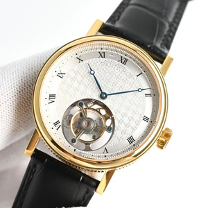 Luxury Gold Case Genuine Leather Strap Textured Dial Hollowed Out <b>Automatic</b> Mechanical Watch Men Business Casual Custom Logo - Product Image 3