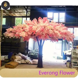 Kapalı açık 3m 4m fiberglas yapay Sakura ağacı şemsiye şekilli ipek kiraz çiçeği çiçek ağacı otel düğün dekor için