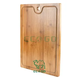 Bloc à découper de cuisine en bambou naturel d'approvisionnement d'usine grande planche à découper avec poignée planche de charcuterie écologique - Product Image 4