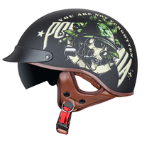 Casque de moto demi-face VCOROS F-07 d'été en ABS avec visière solaire, boucle à dégagement rapide, homologué DOT, pour hommes et femmes