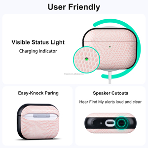 Funda Protectora Suave con Diseño de Lagarto para Auriculares Inalámbricos <span class=keywords><strong>Bluetooth</strong></span> <span class=keywords><strong>AirPods</strong></span> Pro 3 - Product Image 2