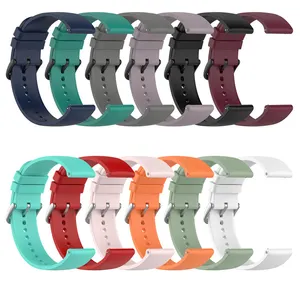 20mm Watch Bands Quick Release Sport Silicone Strap For Samsung Galaxy Watch Classic 22mm Smart Watch Bracelet Solid Color Band