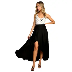 Drape Fashion Skirt Women&#39;s Ruffle Irregular Half and Temperament Elegant Europe and The United States Woven Ball Gown Long