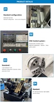 Tour CNC à tourelle servo à prix d'usine, haute précision, modèle TCK40 à banc incliné