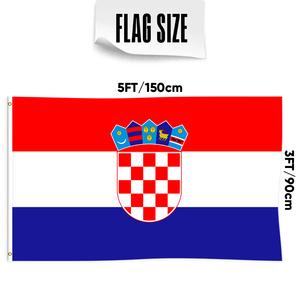 Banderas de Croacia de 3x5 pies al por mayor poliéster 68D/100D Personalizar todas las naciones envío rápido Proveedor confiable entrega rápida - Product Image 3