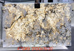 אבן קוורציט מודרנית יוקרתית מלוטשת, אבן גדולה שקופה לרקע פנדורה, עיצוב הבית, סלון ומטבח - Product Image 4