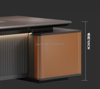 Bureau de direction moderne de luxe, nouveau design, éclairage LED, mobilier de bureau durable, fonctionnalités convertibles