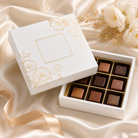 Boîte cadeau en papier de luxe avec plateau de séparation pour chocolats, pour emballage alimentaire haut de gamme, ensemble de boîtes cadeaux