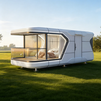 Capsule spatiale futuriste de 40 pieds, démontable, en forme de conteneur, pour appartement, cuisine, chambre – Design moderne, respirant et mobile