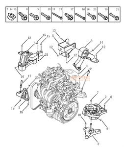 Gc6 ricambi Auto parti Auto supporto motore staffa cuscino isolante motore per GEELY GC6/SC6/MK croce - Product Image 6