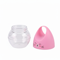 Pot à bonbons en PET de qualité alimentaire en forme de panier de chat de dessin animé, avec couvercle à vis, pour biscuits, collations, sucettes, cadeaux de fête pour enfants, rangement de jouets - Vente en gros