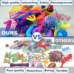 Premium Plastic Fidget Stress <b>Ball</b> Set 42pcs <b>Squeeze</b> <b>Ball</b> Different Textures Anxiety Tension Relief Educational Office Therapy - Product Image 3