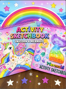 Libro di Attività Personalizzato per Bambini con Ali, Album da <span class=keywords><strong>Disegno</strong></span> per Ragazze, Libro di Attività e Adesivi Unicorno - Product Image 2