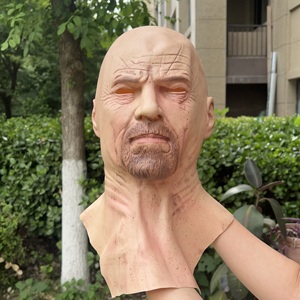 قناع تنكري للوجه بالكامل واقعي من اللاتكس، قناع رعب مخيف لرجل عجوز للهالوين، أقنعة حفلات - Product Image 2