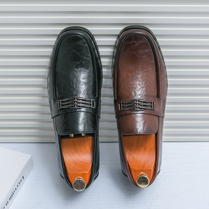 Nouvelle conception chaussures habillées en cuir PU pour hommes affaires bureau mocassins fermeture Stock Oxfords Style pour hommes fête discothèque portant - Product Image 6