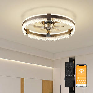 Modern 7-Blade <b>Fan</b> Light with APP & Remote Control, Metal Body, 3-Color LED, 6-Speed Quiet DC Motor, Dimmable, with Remote/APP - Product Image 1