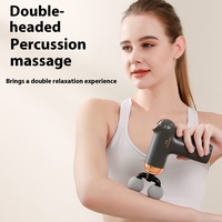 2025 Professionelle Doppelkopf-Massagepistole Hochwertige Tragbare Tiefengewebe-Muskelvibrationsmaschine Handgehaltene Faszienpistole