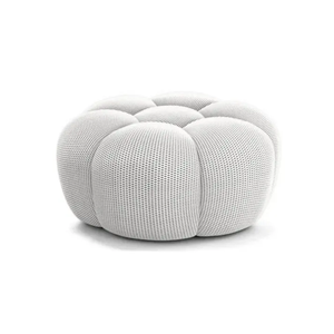 Luxury Square Fabric <b>Sofa</b> Stool Designer Hot Sales Short Modular <b>Foam</b> BUBBLE Villa Living Room Apartment Office Dark Blue - Product Image 3