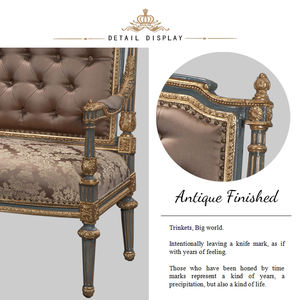 Yips LD-1604-1391 سلسلة الأوروبية الراتنج نحت هاندبينتيد الزهور نمط غرفة المعيشة الكلاسيكية أريكة 3 مقاعد - Product Image 6